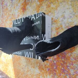 Wild Diva Lounge Black Suede Booties